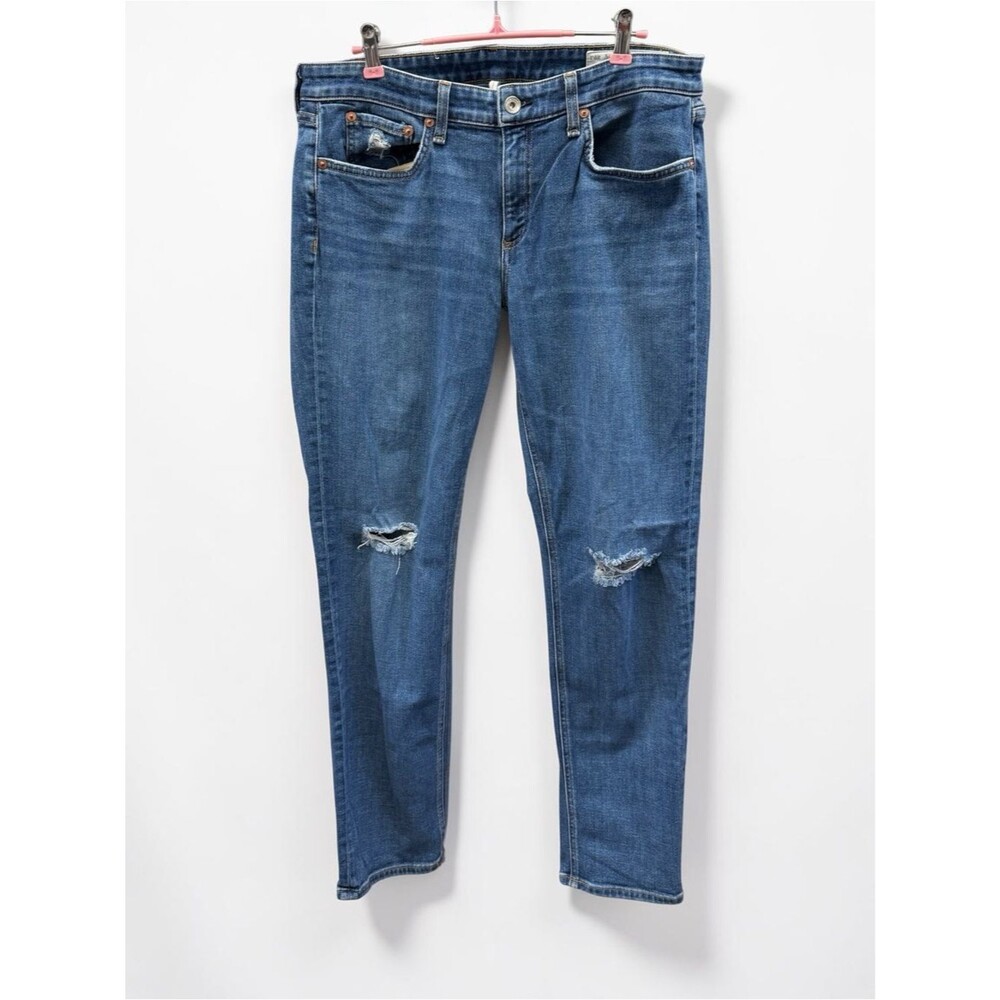 Rag & Bone Low Rise Slim Boyfriend Distressed Jeans Size 29